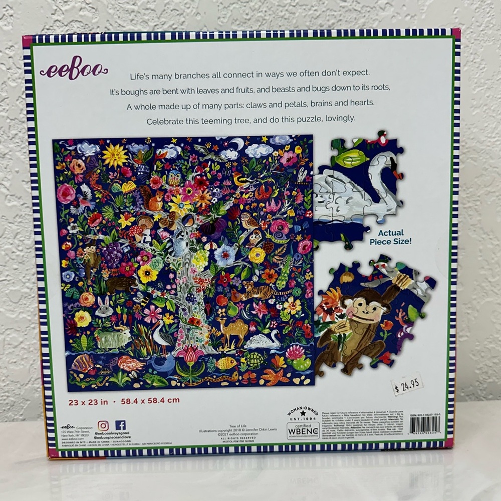 eeBoo 1000-Piece Tree of Life Jigsaw Puzzle - Multicolor - Picture 2 of 4